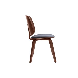 Chaises  en bois foncé et noir (lot de 2) beck