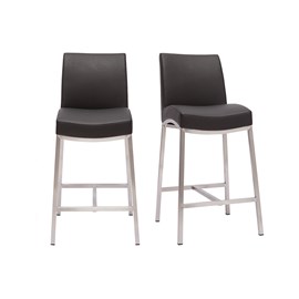 Tabourets de bar noirs h70 cm (lot de 2) olly