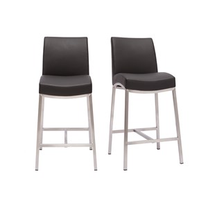 Tabourets de bar noirs h70 cm (lot de 2) olly