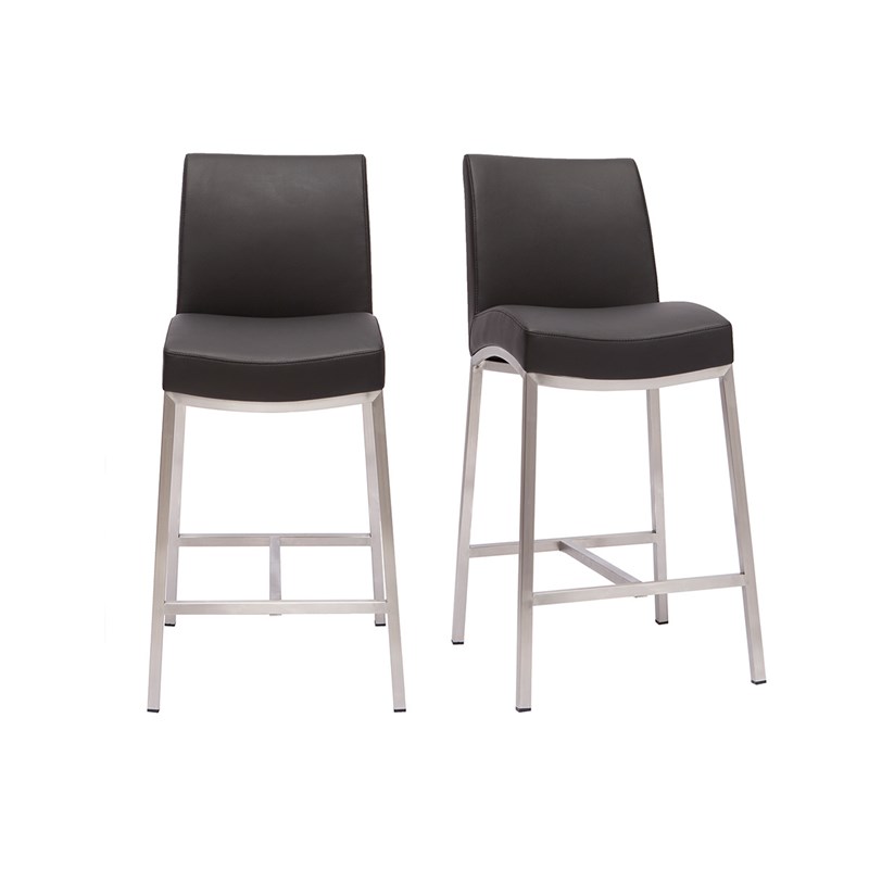 Tabourets de bar noirs h70 cm (lot de 2) olly