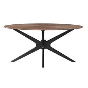 Table à manger ovale noyer l160 cm dielli