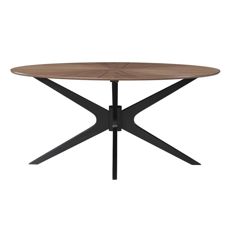Table à manger ovale noyer l160 cm dielli