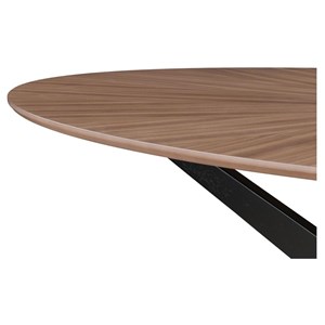 Table à manger ovale noyer l160 cm dielli