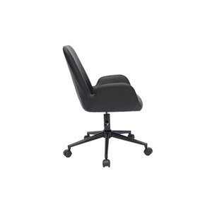 Chaise de bureau à roulettes noire alban