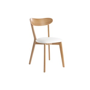 Chaises  en bois clair chêne et blanc (lot de 2) dove