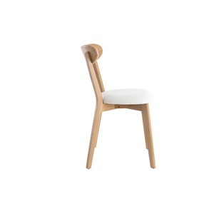 Chaises  en bois clair chêne et blanc (lot de 2) dove