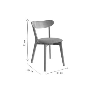 Chaises  en bois clair chêne et blanc (lot de 2) dove