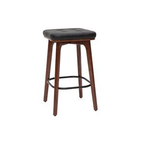 Tabourets de bar  noirs et bois foncé 65 cm (lot de 2) gramma