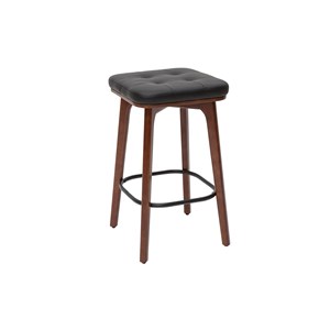 Tabourets de bar  noirs et bois foncé 65 cm (lot de 2) gramma