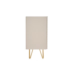 Buffet blanc et métal doré 3 portes l160 cm ozen