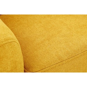 Fauteuil enfant en tissu effet velours jaune moutarde et bois clair norkid