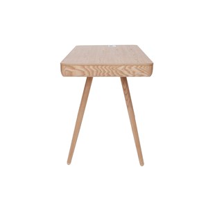 Bureau connecté multimédia  avec tiroir bois clair massif l120 cm clever