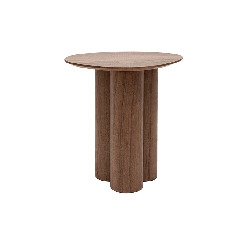 Table d'appoint bois foncé noyer l44 cm hollen