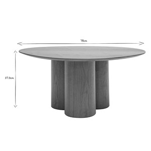 Table basse bois foncé noyer l78 cm hollen