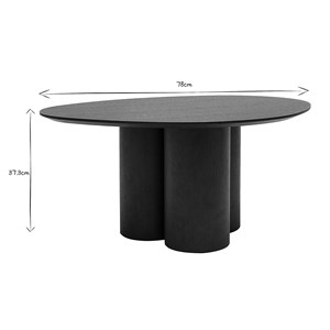 Table basse bois noir l78 cm hollen