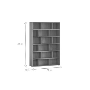 Bibliothèque finition bois clair chêne l140 cm epure