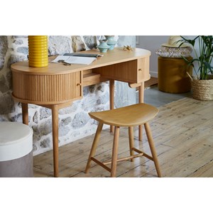 Tabouret bas bois foncé h46.5 demory