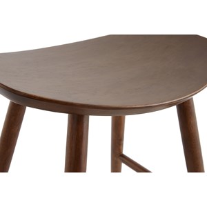 Tabouret bas bois foncé h46.5 demory