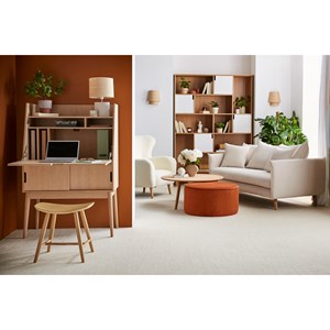 Tabouret bas bois clair h46.5 demory