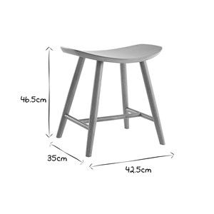 Tabouret bas bois clair h46.5 demory