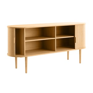 Buffet  en bois clair chêne 2 portes coulissantes l160 cm epic