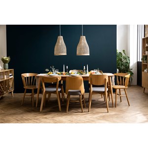 Chaises bois foncé chêne et tissu effet velours jaune moutarde (lot de 2) dove