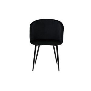 Chaises noires en tissu velours et métal (lot de 2) vanity