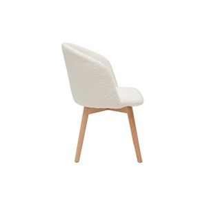 Chaises en tissu effet laine bouclée blanc cassé (lot de 2) vanity