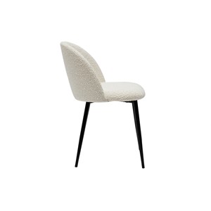 Chaises en tissu effet laine bouclée blanc cassé (lot de 2) celeste