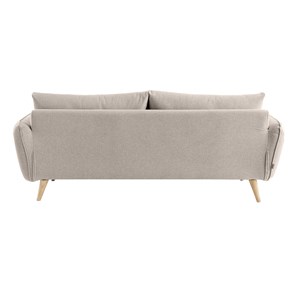 Canapé 3 places en tissu beige et bois clair creep