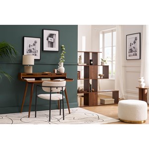 Bibliothèque séparateur finition bois noyer l139 cm como