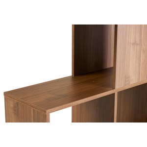 Bibliothèque séparateur finition bois noyer l139 cm como