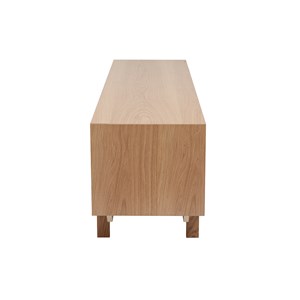 Meuble tv bois clair chêne 2 portes 2 tiroirs l180cm sid