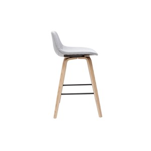 Tabourets de bar gris clair et bois h65 cm (lot de 2) nonie
