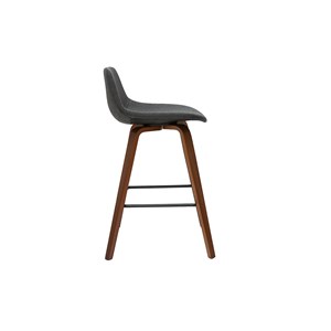Tabourets de bar gris foncé et noyer h65 cm (lot de 2) nonie