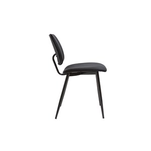 Chaises noires en tissu velours et métal (lot de 2) tobias
