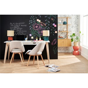 Chaises en tissu effet velours texturé beige (lot de 2) cosette