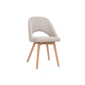Chaises en tissu effet velours texturé beige (lot de 2) cosette