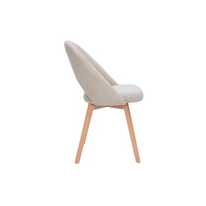 Chaises en tissu effet velours texturé beige (lot de 2) cosette