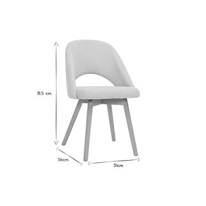 Chaises en tissu effet velours texturé beige (lot de 2) cosette