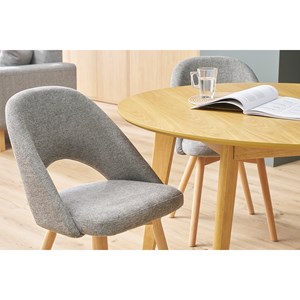 Chaises en tissu effet velours texturé gris (lot de 2) cosette