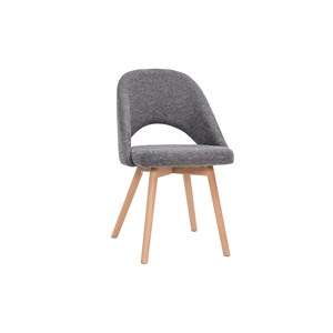 Chaises en tissu effet velours texturé gris (lot de 2) cosette