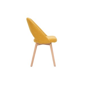 Chaises en tissu effet velours texturé jaune moutarde (lot de 2) cosette
