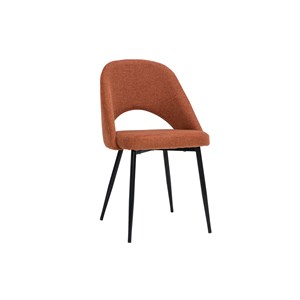 Chaises en tissu effet velours texturé terre brûlée (lot de 2) cosette