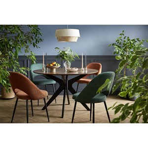 Chaises en tissu effet velours texturé vert (lot de 2) cosette