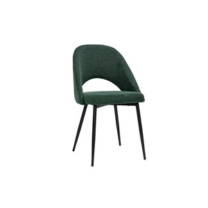 Chaises en tissu effet velours texturé vert (lot de 2) cosette