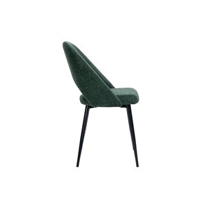 Chaises en tissu effet velours texturé vert (lot de 2) cosette