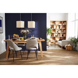 Chaises en tissu effet velours texturé gris (lot de 2) cosette