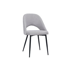 Chaises en tissu effet velours texturé gris (lot de 2) cosette