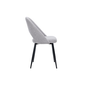 Chaises en tissu effet velours texturé gris (lot de 2) cosette
